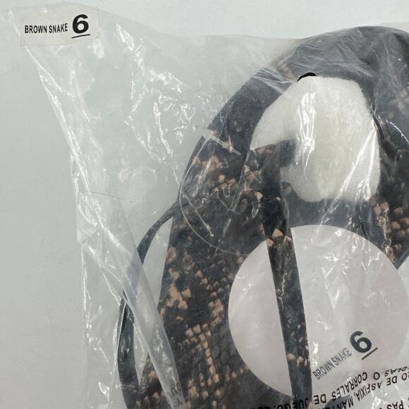 Solei Sea Women's Brown Snake Indie Flip Flop Sandals Size 6 - Picture 5 of 8